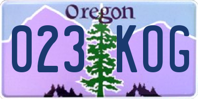 OR license plate 023KOG