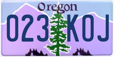 OR license plate 023KOJ