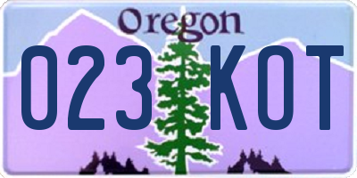 OR license plate 023KOT
