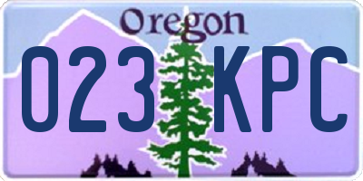 OR license plate 023KPC