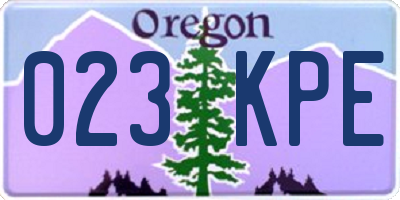 OR license plate 023KPE