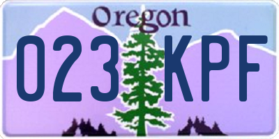 OR license plate 023KPF