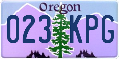OR license plate 023KPG