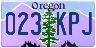 OR license plate 023KPJ