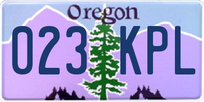 OR license plate 023KPL