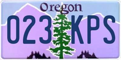 OR license plate 023KPS