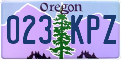 OR license plate 023KPZ