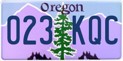OR license plate 023KQC