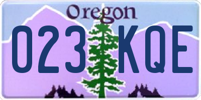 OR license plate 023KQE