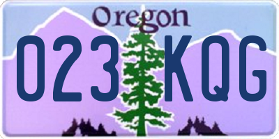 OR license plate 023KQG