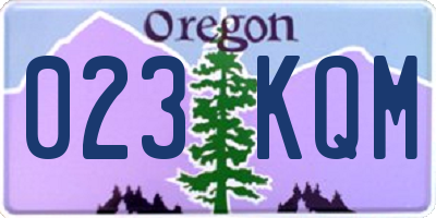 OR license plate 023KQM
