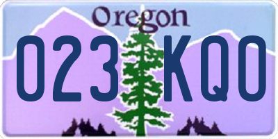 OR license plate 023KQO