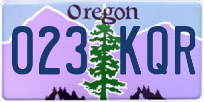 OR license plate 023KQR