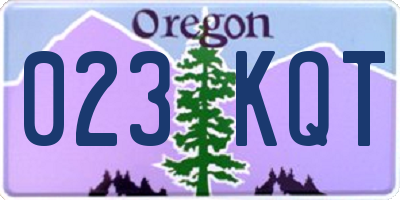 OR license plate 023KQT
