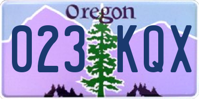OR license plate 023KQX