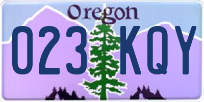 OR license plate 023KQY