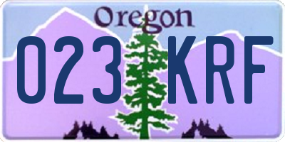 OR license plate 023KRF