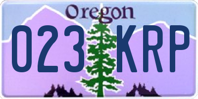OR license plate 023KRP