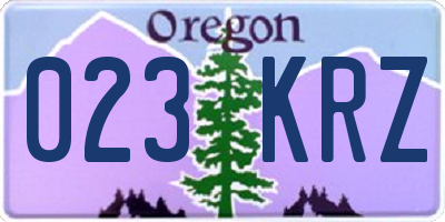 OR license plate 023KRZ