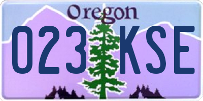 OR license plate 023KSE