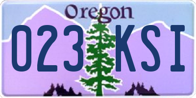 OR license plate 023KSI