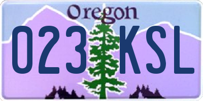 OR license plate 023KSL