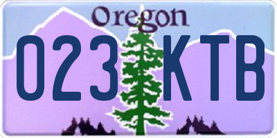 OR license plate 023KTB