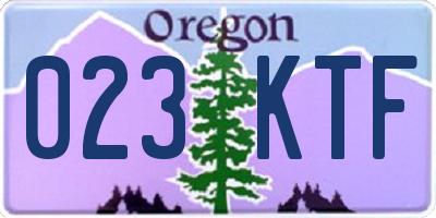 OR license plate 023KTF