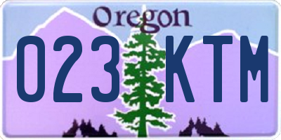 OR license plate 023KTM
