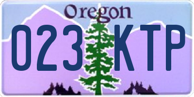 OR license plate 023KTP