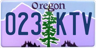 OR license plate 023KTV