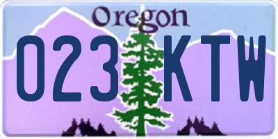 OR license plate 023KTW