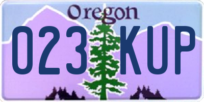OR license plate 023KUP