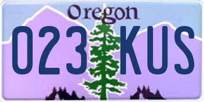 OR license plate 023KUS