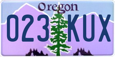 OR license plate 023KUX