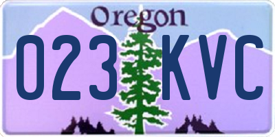 OR license plate 023KVC
