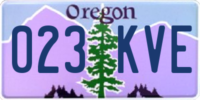 OR license plate 023KVE