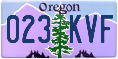OR license plate 023KVF