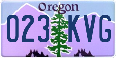 OR license plate 023KVG