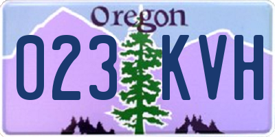 OR license plate 023KVH