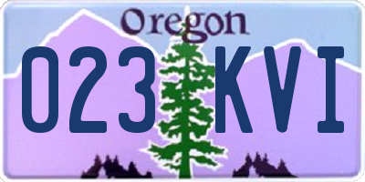 OR license plate 023KVI