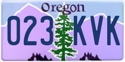 OR license plate 023KVK