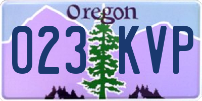 OR license plate 023KVP