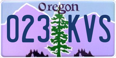 OR license plate 023KVS