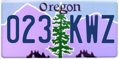 OR license plate 023KWZ