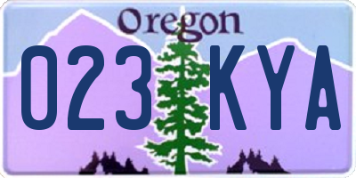 OR license plate 023KYA