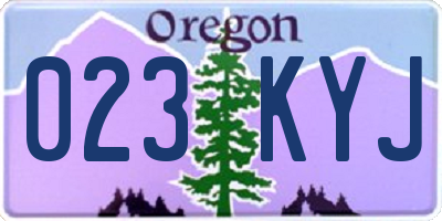 OR license plate 023KYJ