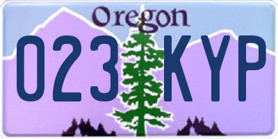 OR license plate 023KYP