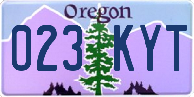 OR license plate 023KYT