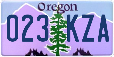 OR license plate 023KZA